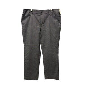 Christopher and Banks Womens Pants Size 16 Black White Mid-Rise Trousers NEW